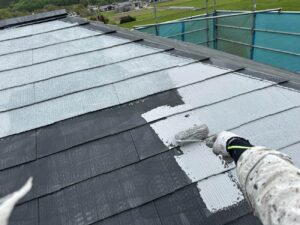 屋根下塗り｜岡山｜屋根塗装