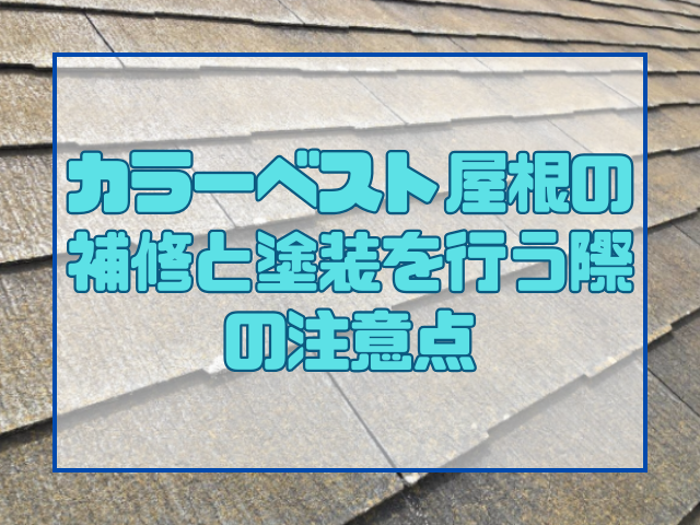 カラーベスト塗装の際の注意点