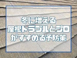 冬の屋根トラブルと対策