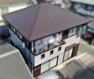 屋根ラジカルシリコン塗装工事｜26001_岡山市南区O様