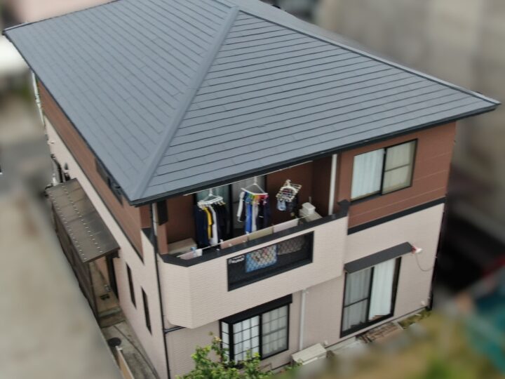 屋根シリコン塗装工事｜26003_岡山市南区N様