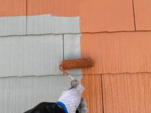 屋根塗装中塗り|岡山