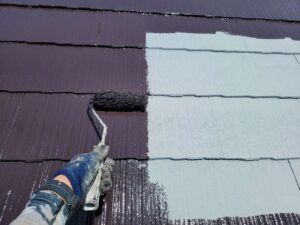 屋根中塗り|岡山屋根塗装