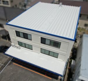 岡山市|倉庫屋根|遮熱塗装
