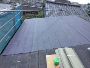 屋根部分カバー工法|雨漏り補修|岡山|施工事例|防水シート