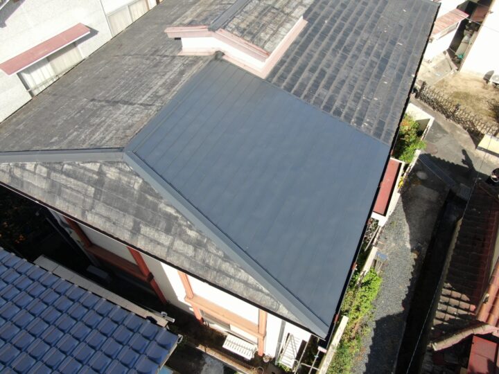 屋根雨漏り部部分カバー工法工事｜岡山市北区Y様_26022