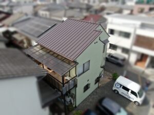 岡山市北区|屋根葺き替え工事
