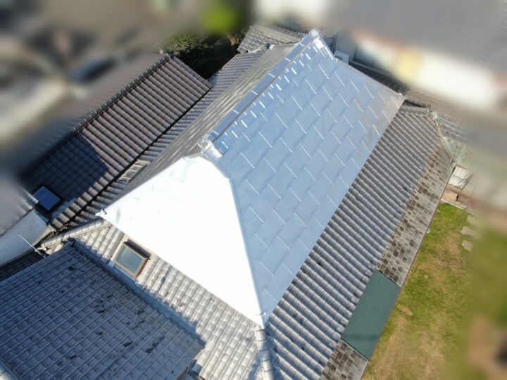 屋根塗装工事、屋根部分補修工事｜岡山市中区O様_26040